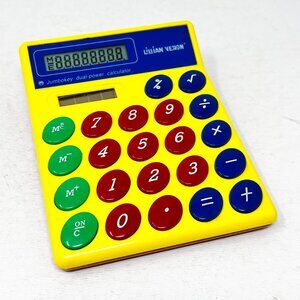 Vtg LILLIAN VERNON Jumbokey Calculator Desk Office Organization Kitsch Pop Art